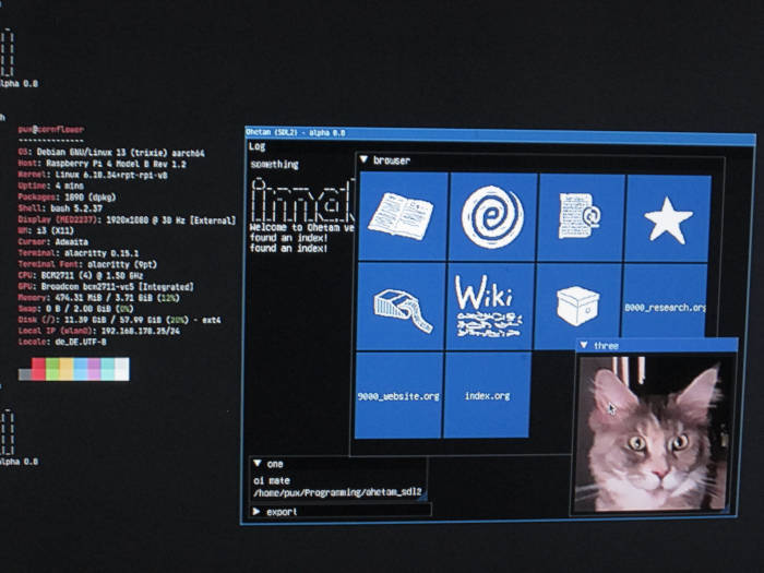 photo of a screen displaying a window of